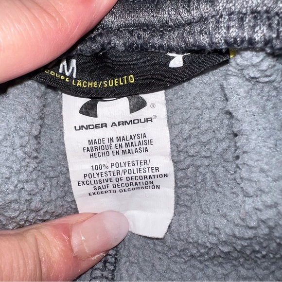 EUC Under Armour Men’s Gray Fleece Lined  Active Pant - Loose Fit Medium - Picture 6 of 7
